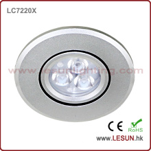 La lumière enfoncée de tache de plafond de 3W LED / Cabinet LC7220X de lumière